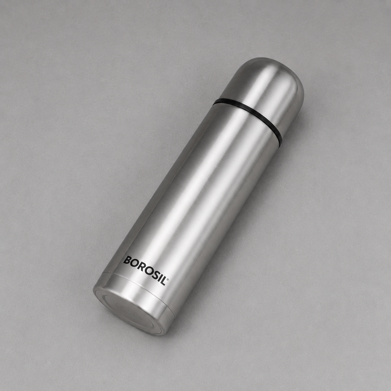 Borosil Hydra Thermo 1000 Black Vacuum Insulated Steel Flask 1 L | Double Wall Stainless Steel Thermos Bottle with Carrying Bag - Image 4