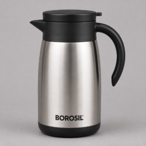 Borosil Hydra Insulated Steel Teapot 750 ml – SS 304 Stainless Steel Inner, Double Wall Vacuum Flask with Leak Proof Lid