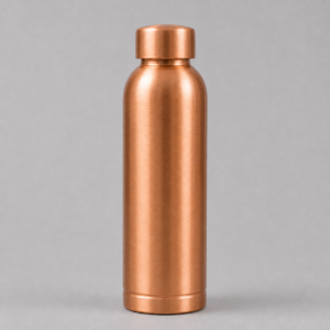Borosil Copper Water Bottle 1 Litre – 100% Pure Copper Bottle with Lid